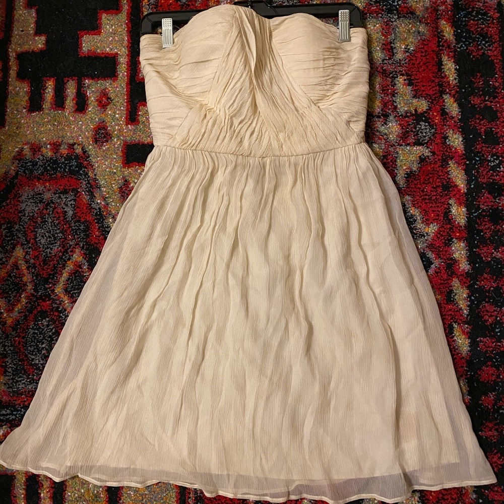 donna morgan cream bridesmaid dress / size 6
